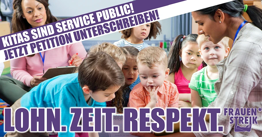 Petition für bessere Bedingungen in der Kinderbetreuung.