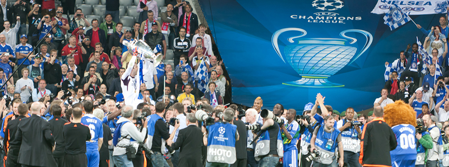 Champions League Final 2012 zwischen Bayern München und Chelsea in der Allianz Arena.
