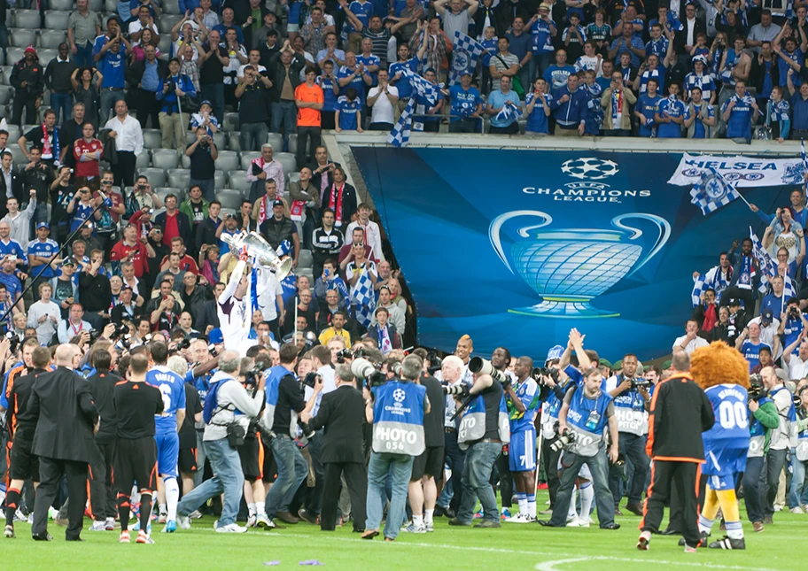 Champions League Final 2012 zwischen Bayern München und Chelsea in der Allianz Arena.