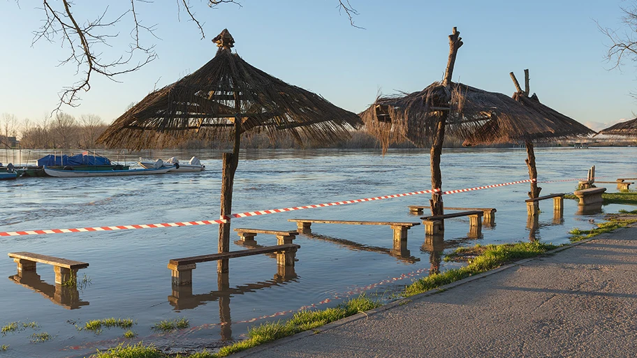 Flut in der Poebene, März 2024.