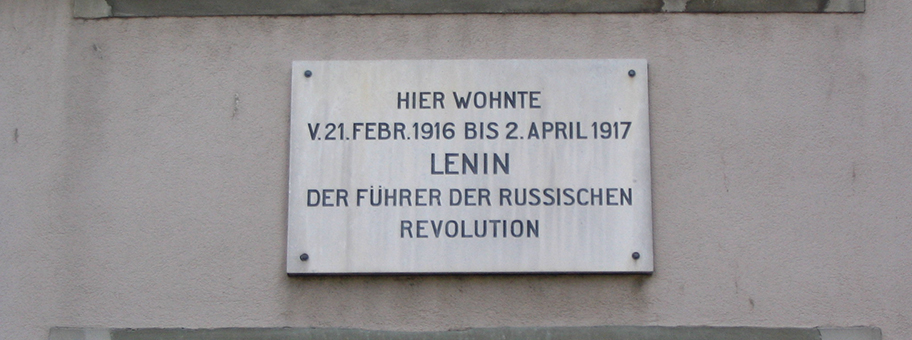 Ehemaliges Wohnhaus von Wladimir Iljitsch Uljanow Lenin (* 1870; † 1924) an der Spiegelgasse 14 in Zürich.