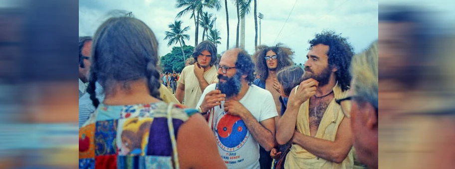 Der Poet und Schriftsteller Allen Ginsberg in Miami Beach, Florida, 1972.