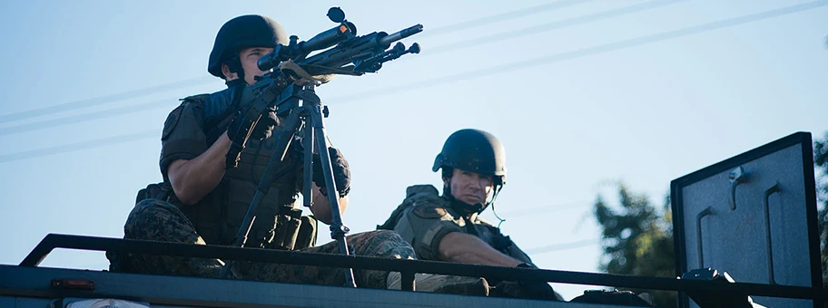 Scharfschütze der SWAT während den Ferguson Riots im August 2014.