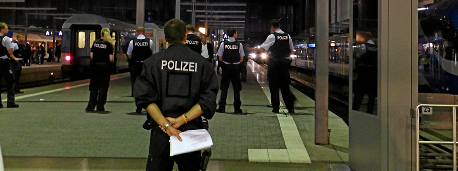 Polizei erwartet in München einen Zug mit Flüchtlingen aus Budapest, aufgenommen am 12.