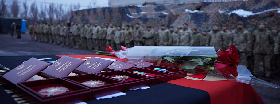 Zeremonie der ukrainischen Armee, Dezember 2021.