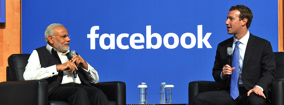 Facebook-Chef Mark Zuckerberg empfängt den indischen Premierminister Narendra Modi in San Jose, Kalifornien.