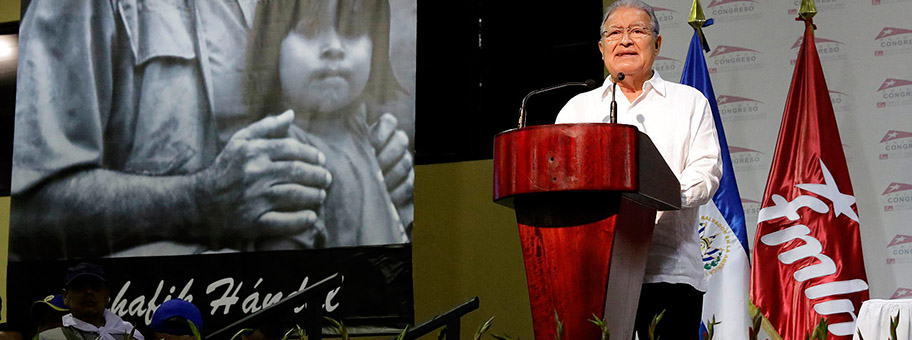 Der Präsident von El Salvador und Fraktionsvorsitzender der FMLN, Salvador Sánchez Cerén alias Comandante Leonel González.