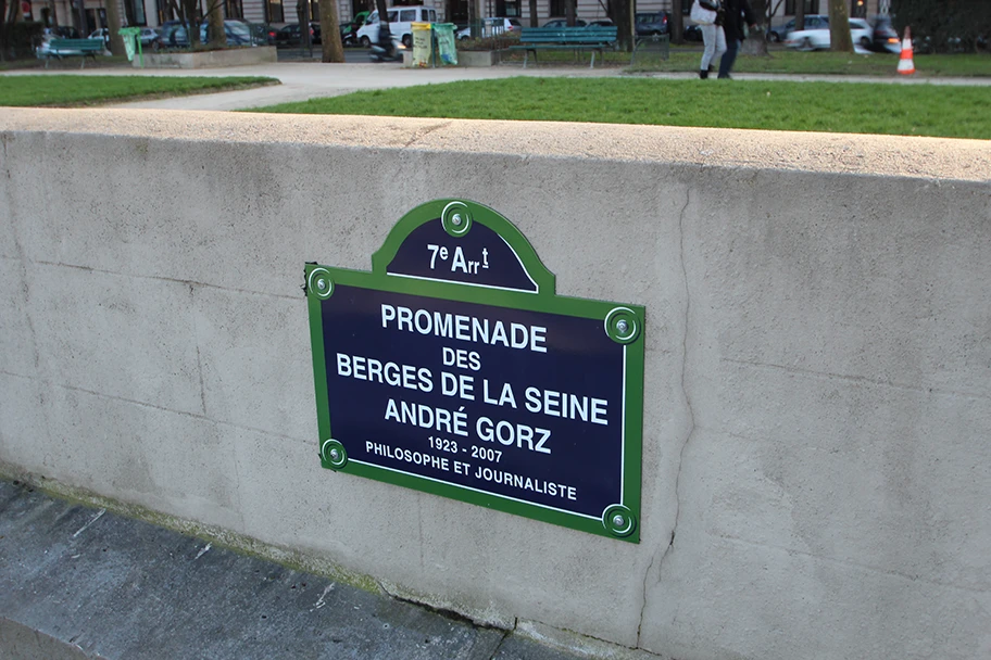 Promenade an der Seine - André Gorz in Paris, Frankreich.