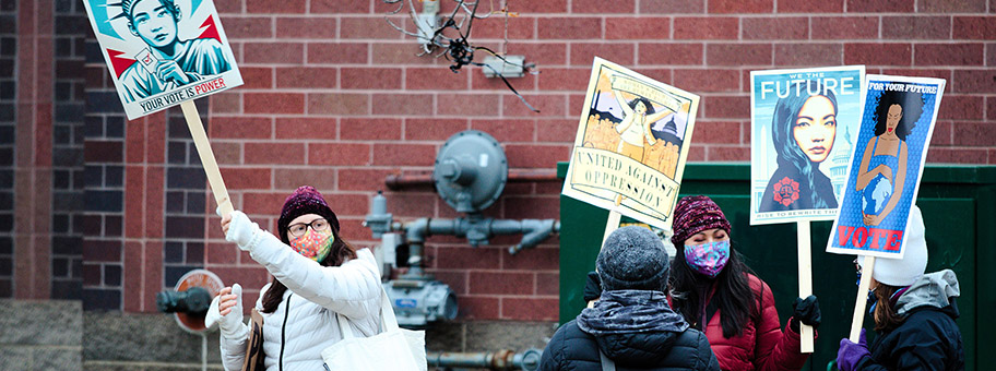 Proteste in Minneapolis gegen die Ernennung erzkonservativer Richter:innen in den Supreme Court durch Donald Trump, Oktober 2020.