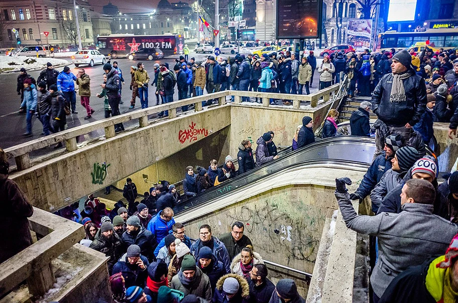 Anti-Korruptionsproteste in Bukarest, Januar 2017.