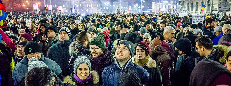 Proteste gegen die Korruption in Bukarest, Januar 2017.