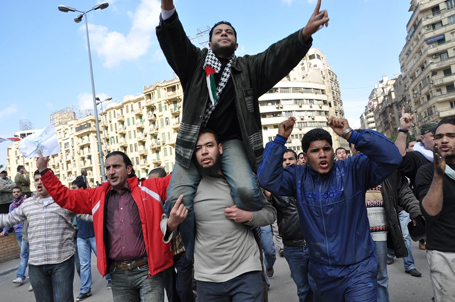 Protest auf dem Tahrir Platz am 30. Januar 2011.