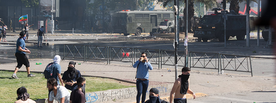 Proteste in Santiago de Chile, Oktober 2019.