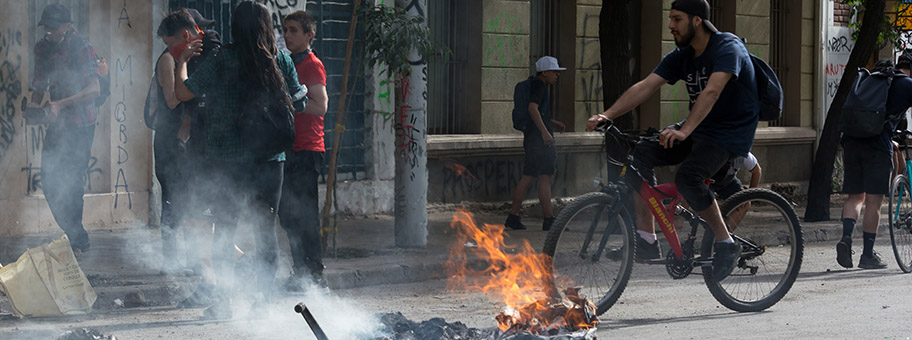 Proteste in Santiago de Chile, Oktober 2019.