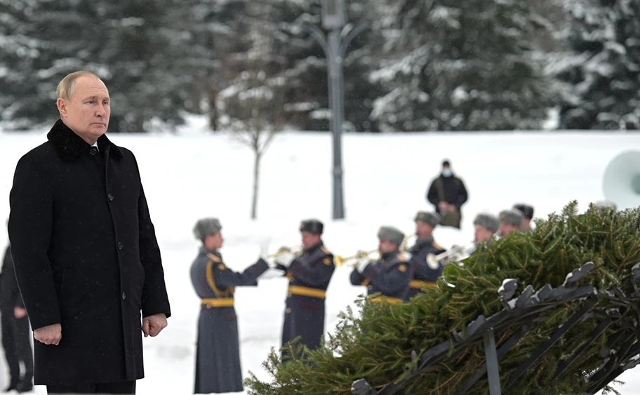 Vladimir Putin in St. Petersburg, Januar 2022.