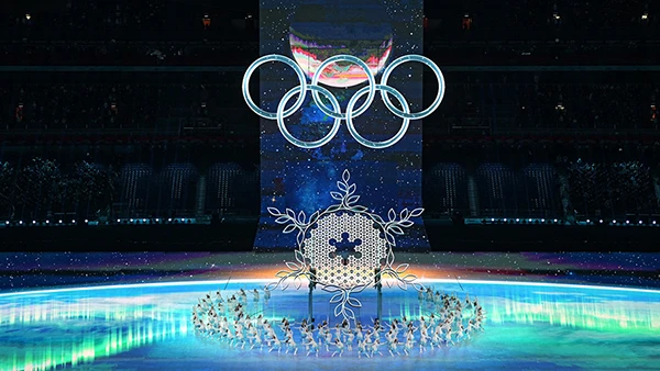 Eröffnungsfeier der Winterolympiade 2022 in Peking, Februar 2022.