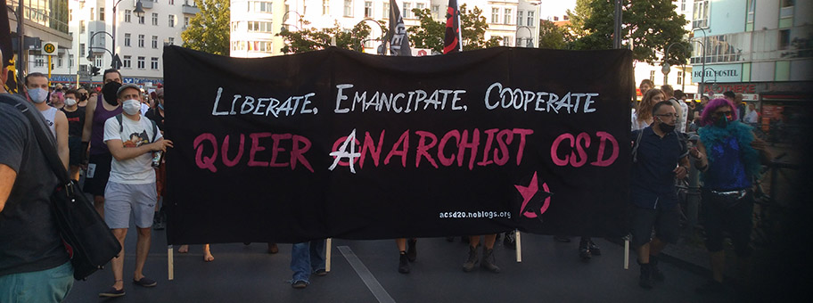 Queer-anarchistischer Protest am Christopher Street Day in Berlin (2020).