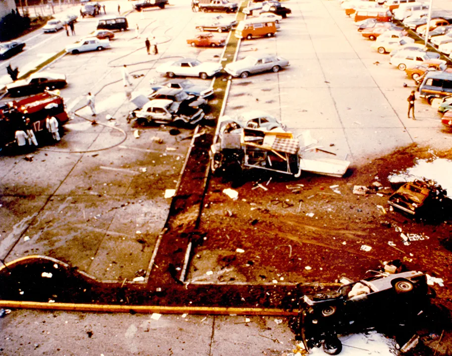 Bombenanschlag der R.A.F. (Kommando Sigurd Debus) auf das Hauptquartier der US-Luftstreitkräfte in Europa am 31. August 1981.