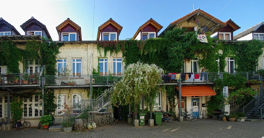 Das Studio von Radio Dreyeckland auf dem Grethergelände in der Adlerstrasse 12 in Freiburg.