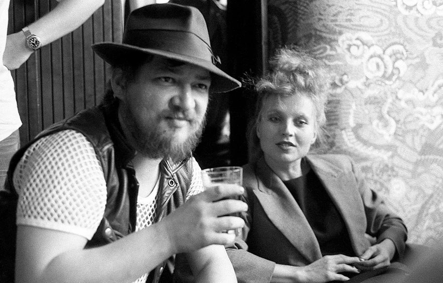 Rainer Werner Fassbinder und Hanna Schygulla am Fimfestival von Venedig, 1980.