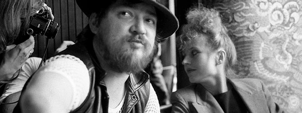 Rainer Werner Fassbinder und Hanna Schygulla am Fimfestival von Venedig, 1980.