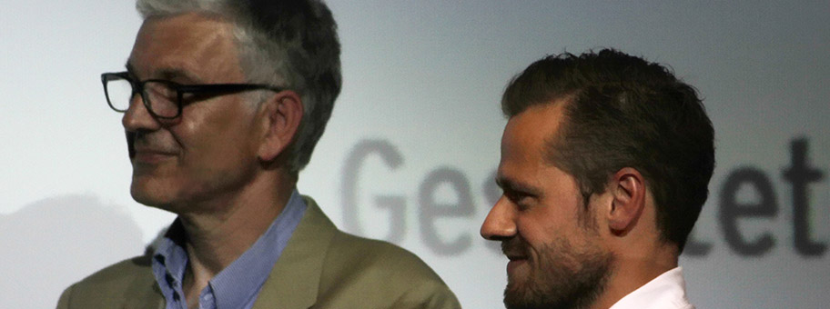 Der deutsche Drehbuchautor und Regisseur Michael Gutmann (links).