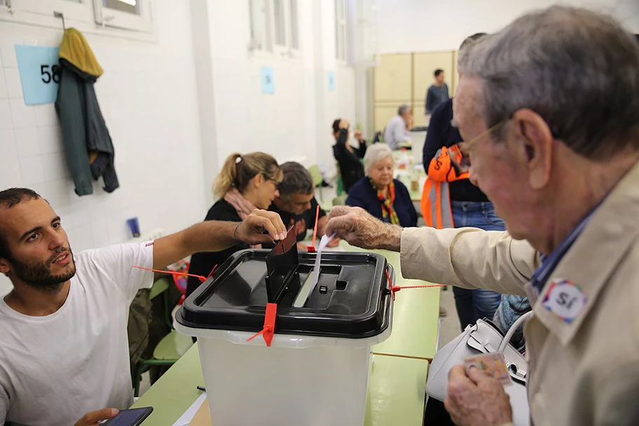 Abstimmung zum Unabhängigkeitsreferendum in Barcelona am 1. Oktober 2017.