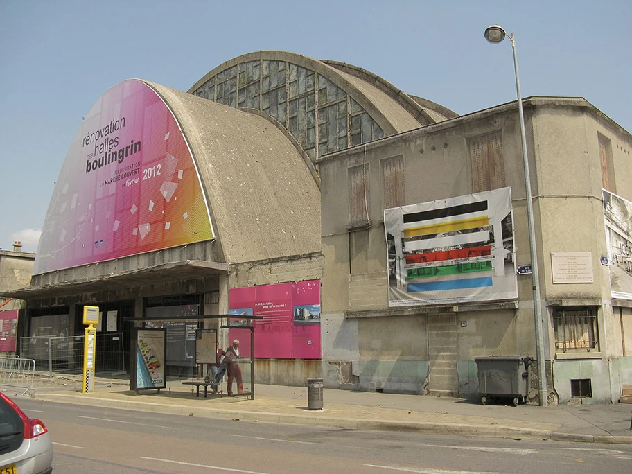 Die Boulingrin-Markthalle in Reims vor der Renovation.