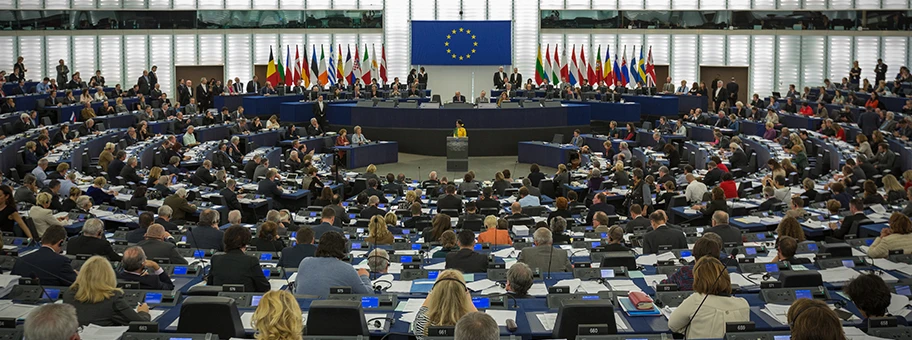 Das europäische Parlament in Strasbourg.