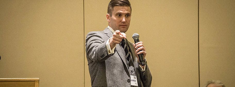 Der von der PNOS eingeladene White-Supremacy-Aktivist Richard Bertrand Spencer aus den USA (hier im November 2016 in London) konnte am Samstag nicht an der Versammlung teilnehmen. Ihm wurde angeblich die Einreise verweigert.