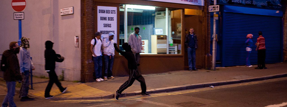 Croydon Riots in London, 2011.