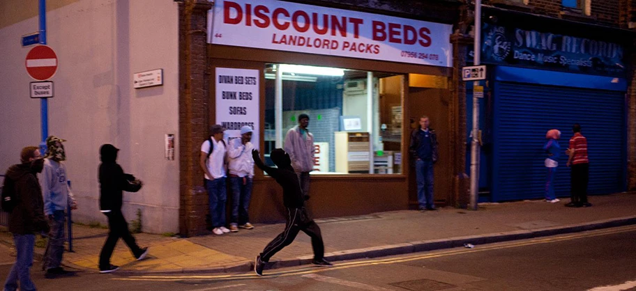 Croydon Riots in London, 2011.