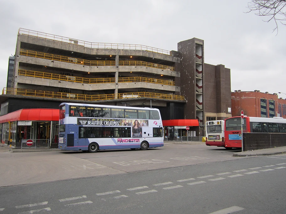 Busbahnhof von Rochdale, England.