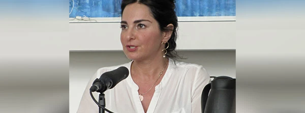 Die Autorin und Kolumnistin Mely Kiyak bei den Römerberggesprächen im März 2016.
