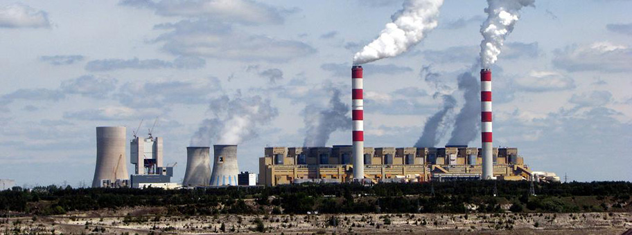 Europas grösstes Braunkohlekraftwerk, Bełchatów in Polen.