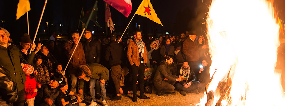 Feuer in Rojava, März 2018.