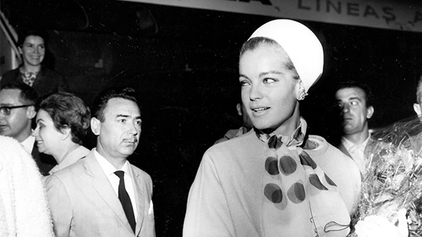 Romy Schneider (hier am 5. September 1965 in Madrid) spielt in dem Film die Rolle von Martinauds junger Frau Chantal.