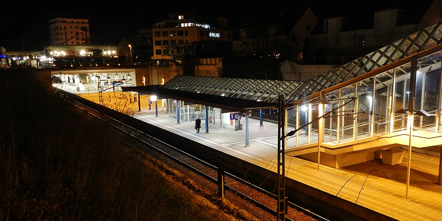 S-Bahn Haltestelle Echterdingen.