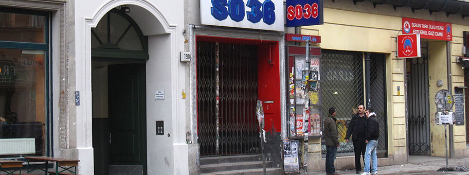 Der Eingang des SO36.