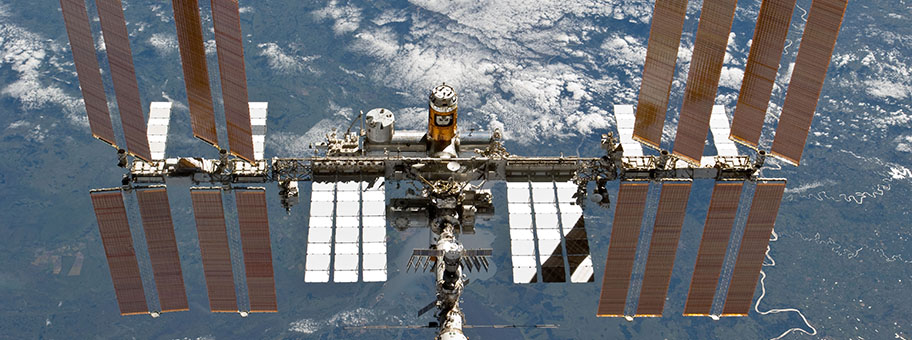 Die Internationale Raumstation ISS, aufgenommen am 7.