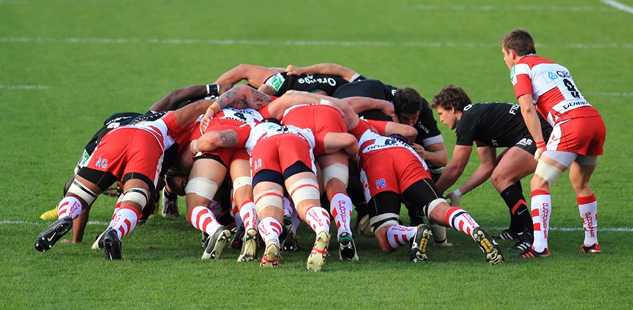 Rugby-Match zwischen ST und Gloucester, November 2011.