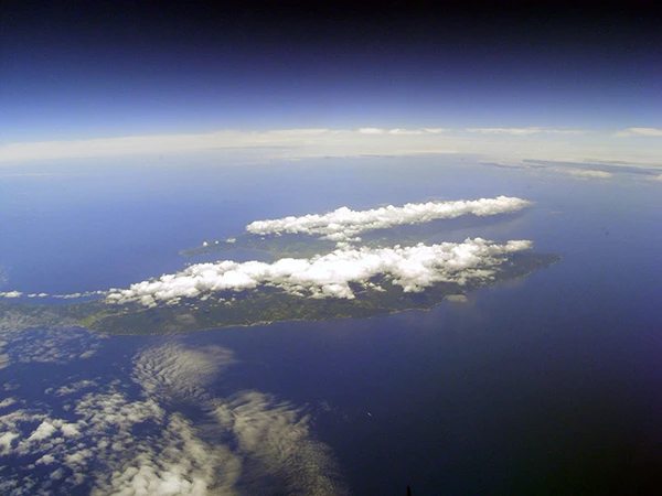 Die Insel Sado in der Präfektur Niigata im Japanischen Meer.