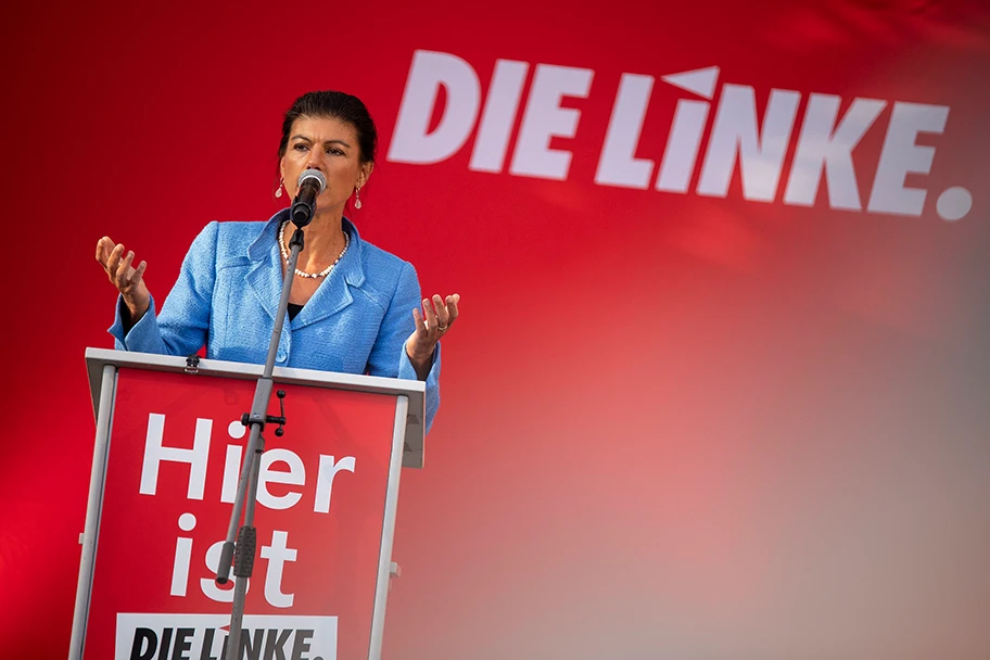 Wahlkampfveranstaltung mit Sahra Wagenknecht in ihrem Wahlkreis in Weimar am 25. August 2021.