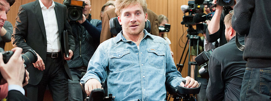 Pressekonferenz anlässlich der Vorstellung von Samuel Kochs Buch «Zwei Leben» in Berlin am 23. April 2012.