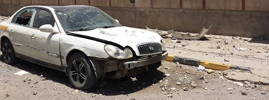 Bombardement der saudischen Luftwaffe am 20. April 2015 in der jemenitischen Hauptstadt Sanaa.