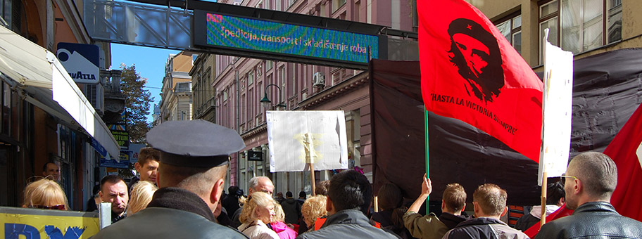 Proteste in Sarajevo, Oktober 2011.