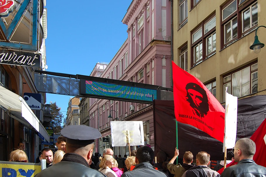 Proteste in Sarajevo, Oktober 2011.