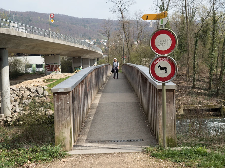 Schorenweg-Steg über die Birs, Arlesheim BL – Münchenstein BL.