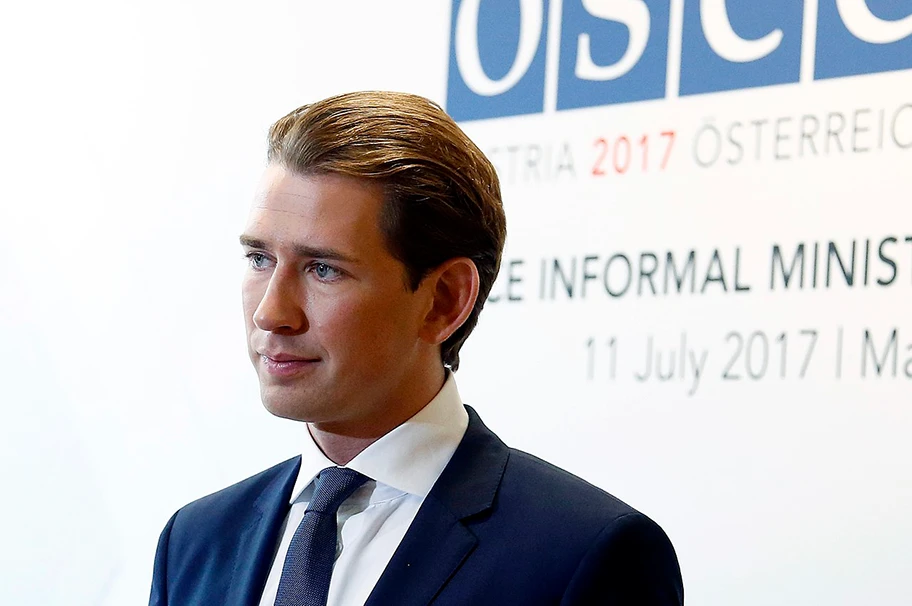 Sebastian Kurz an der OSCE Konferenz in Mauerbach, Juli 2017.