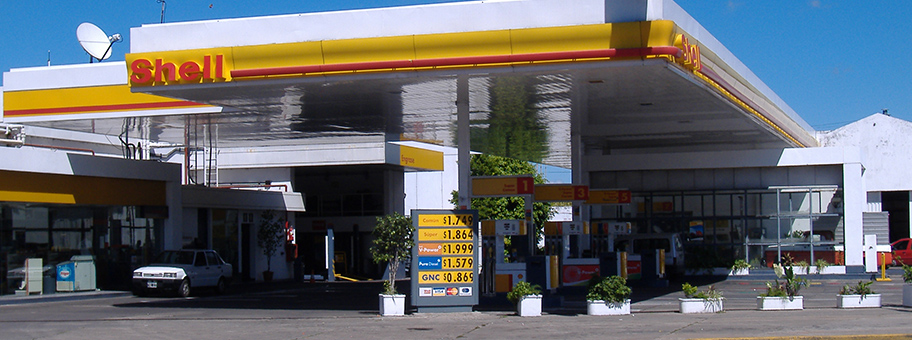 Tankstelle von Shell in Rosario, Argentinien.